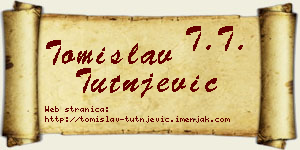 Tomislav Tutnjević vizit kartica